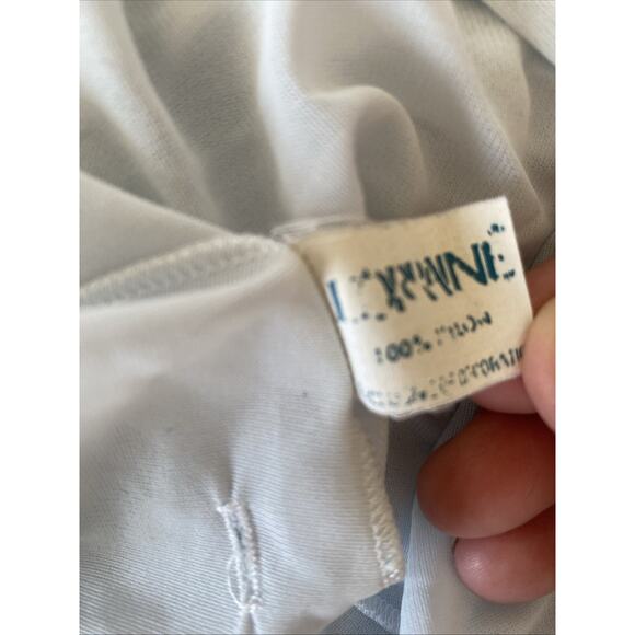 VINTAGE Lorraine Light Blue Lace Chemise Robe Sheer Size S Button 1960s MCM - Picture 9 of 12